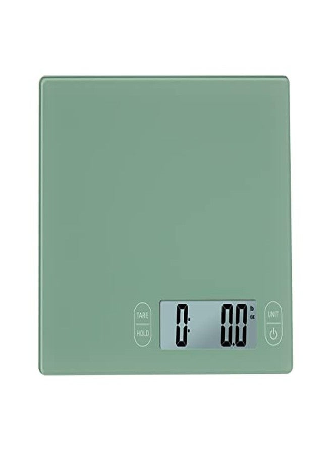 EatSmart Eat Smart Eat Smart 11lb Food Kitchen Glass Scale, Green - Image 1