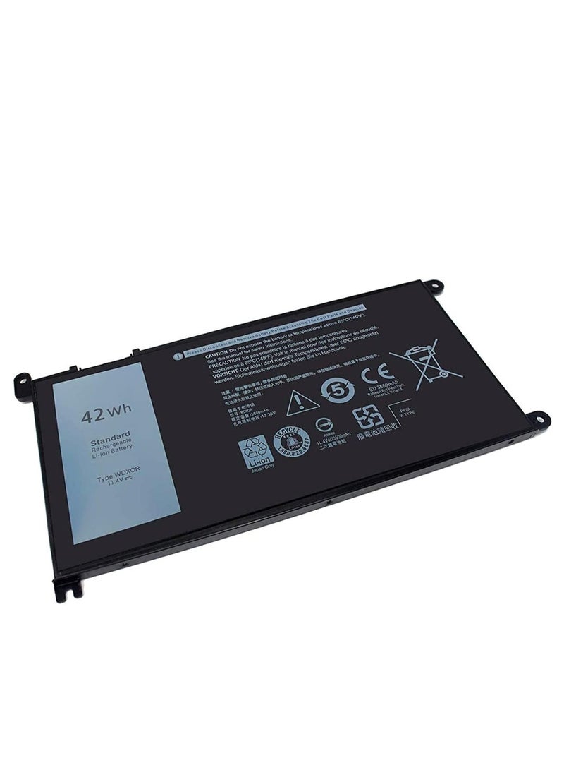 11.4V 42Wh Battery for Dell Inspiron 13 5368 5378 7368 7378 15 5568 7569 7579 5578 5567 5565 17 5767 577 65 Latitude 3379 Vostro 14 5468 3CRH3 WDX0R WDXOR