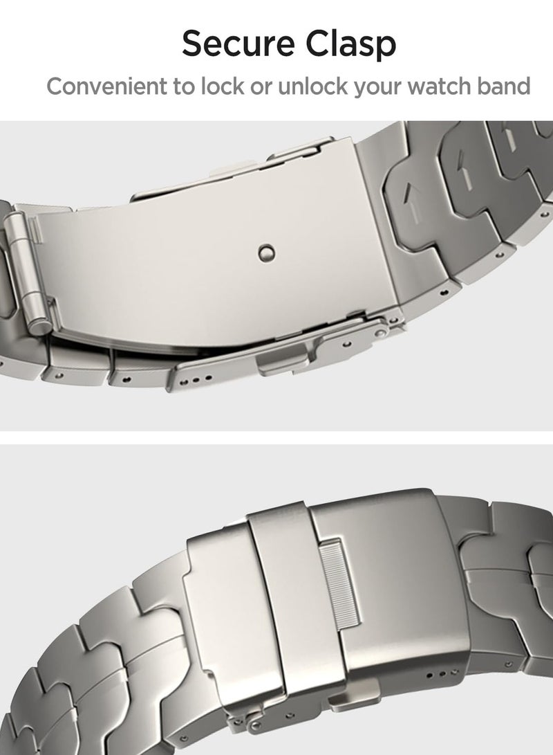 إس كولور لا توجد أحزمة فجوات لساعة سامسونج جالاكسي الترا حزام 47 ملم  2025 2024 سوار معدني بديل من الفولاذ المقاوم للصدأ لجهاز Galaxy Ultra 47 ملم متوافق مع Watch 7 Ultra للرجال والنساء - Image 4