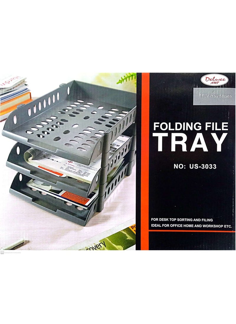 DELUX - FOLDING FILE TRAY A4 (3LAYER) - Image 1