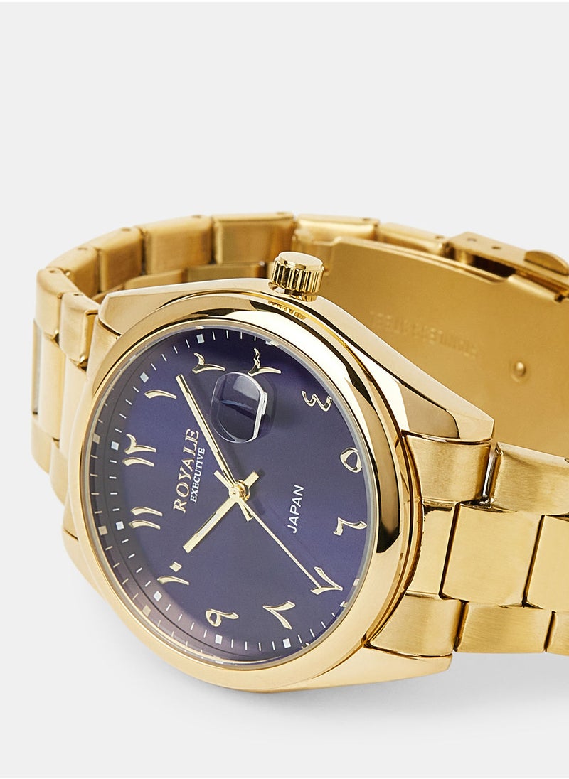 Mega Round Shape Analog Wrist Watch RE229/3 - 40mm - Gold - pzsku/ZAA3CED709AFF2D280475Z/45/_/1664371093/21a86b61-e396-44bb-9f75-5ea7c4a31dab