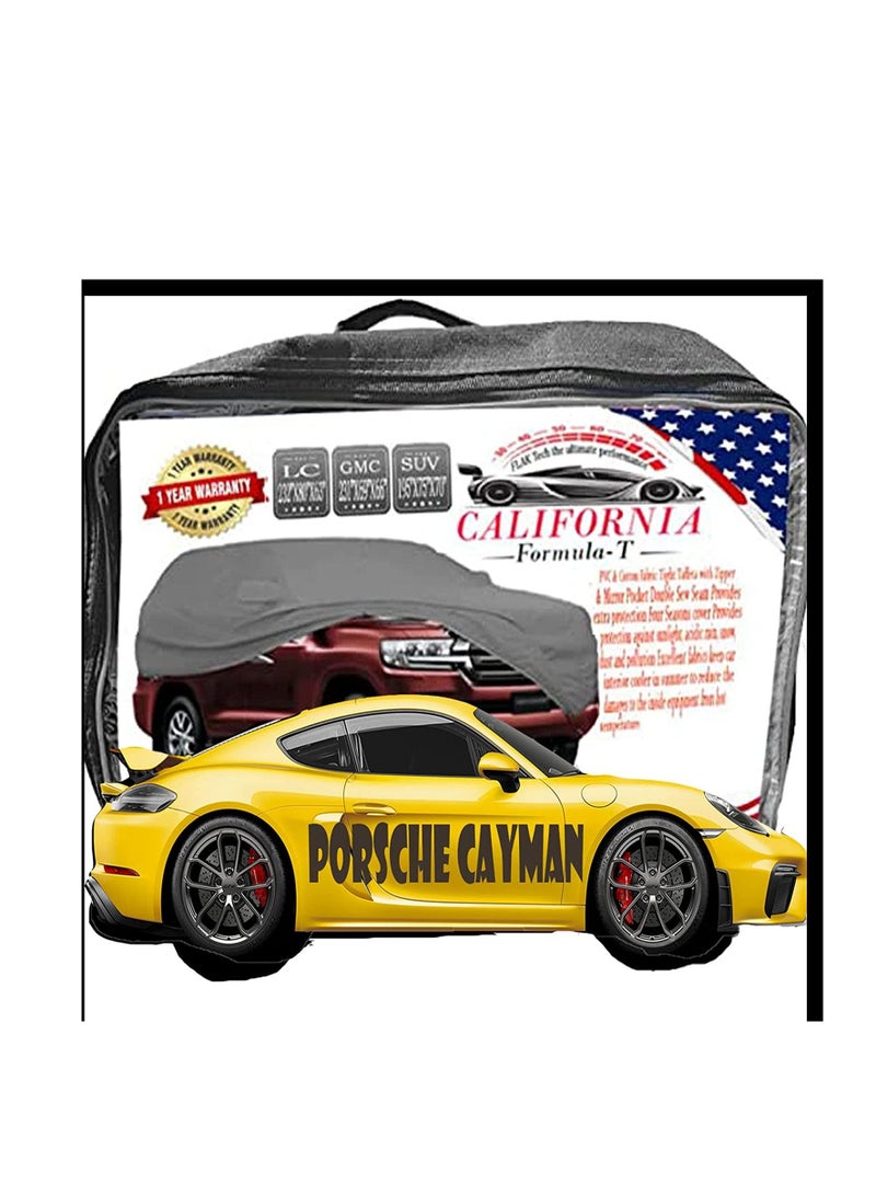 California formula-T California Car body Cover ,Windproof & Scratch Resistant with Working Gloves for Porsche Cayman 