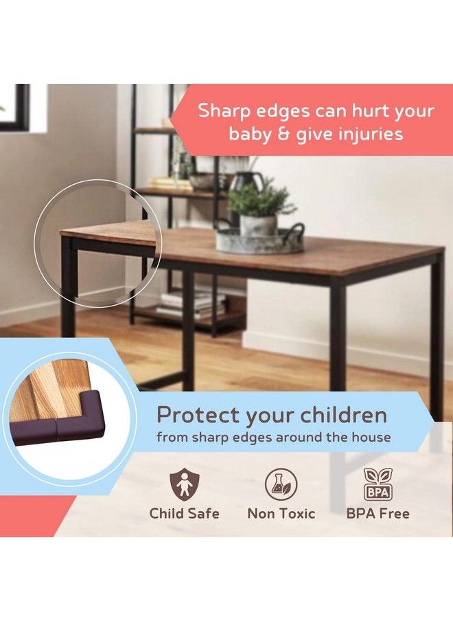 Child Proofing Pre Taped Edge Guard Strip (13Ftpack Of 2) For Sharp Edges Of Furniture & Corners (Brown Color)