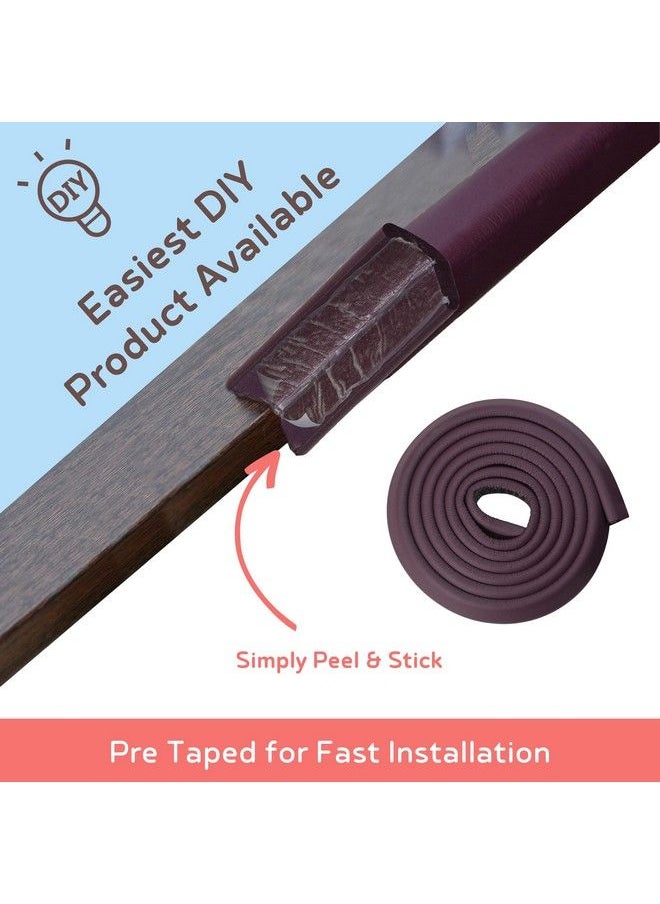 Child Proofing Pre Taped Edge Guard Strip (13Ftpack Of 2) For Sharp Edges Of Furniture & Corners (Brown Color)