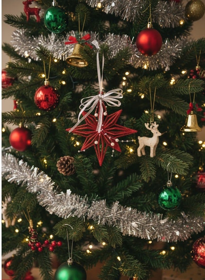 AKDC زينة عيد الميلاد المعلقة نجمة حمراء - Image 1