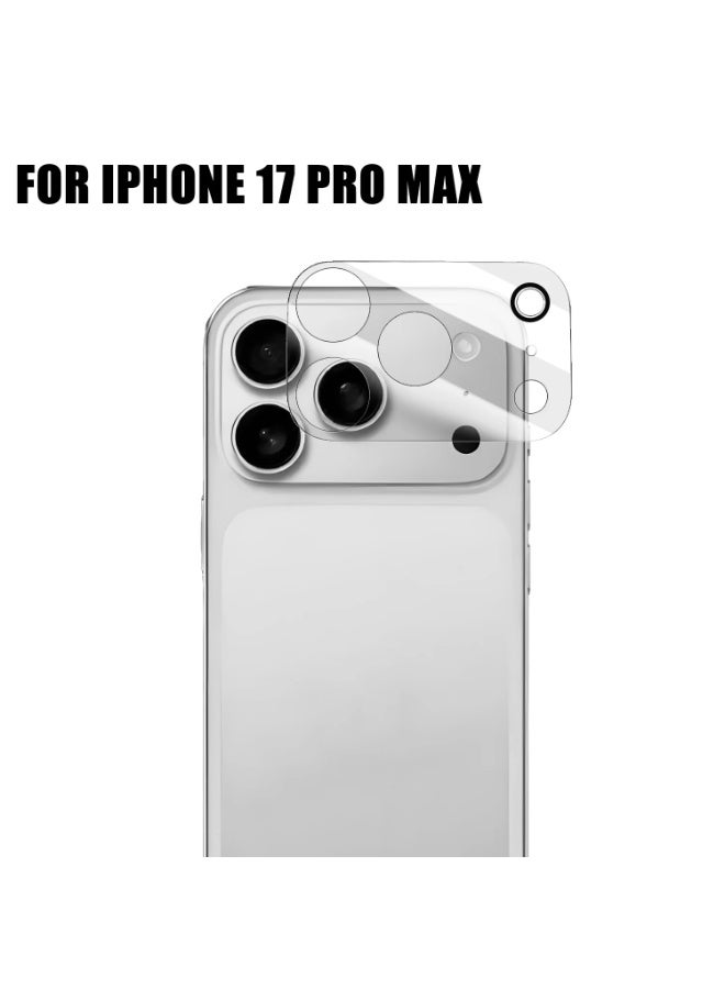 MOCOM iPhone 17 Pro Max Camera Lens Protector (2 Pack) – Full Coverage 9H Tempered Glass Camera Guard [Drop Protection] [Case Friendly] [Scratch Resistant] [Crystal Clear HD Transparent Glass] – Protects Cameras + LiDAR Sensor + Flash, Anti-Glare, Night Shooting, Easy Install Camera Cover for iPhone 17 Pro Max - Image 3