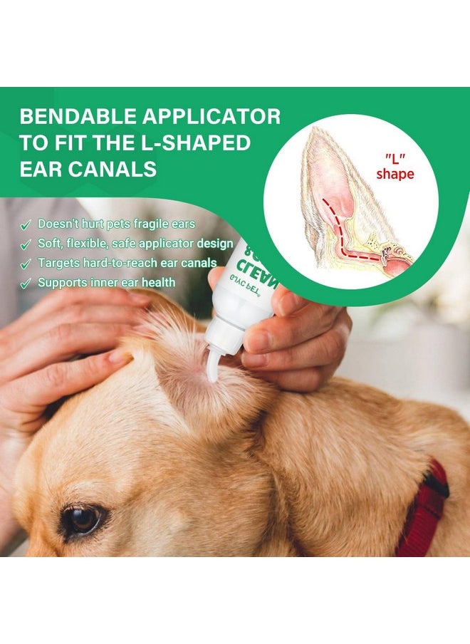 GJYC PET Ear Cleaner for Dogs and Cats,Dog Ear Infection Treatment for Itch Relief, Cleans The Ear Canal from Debris and Buildup Removes Wax, Odor with Aloe 4 Fl oz