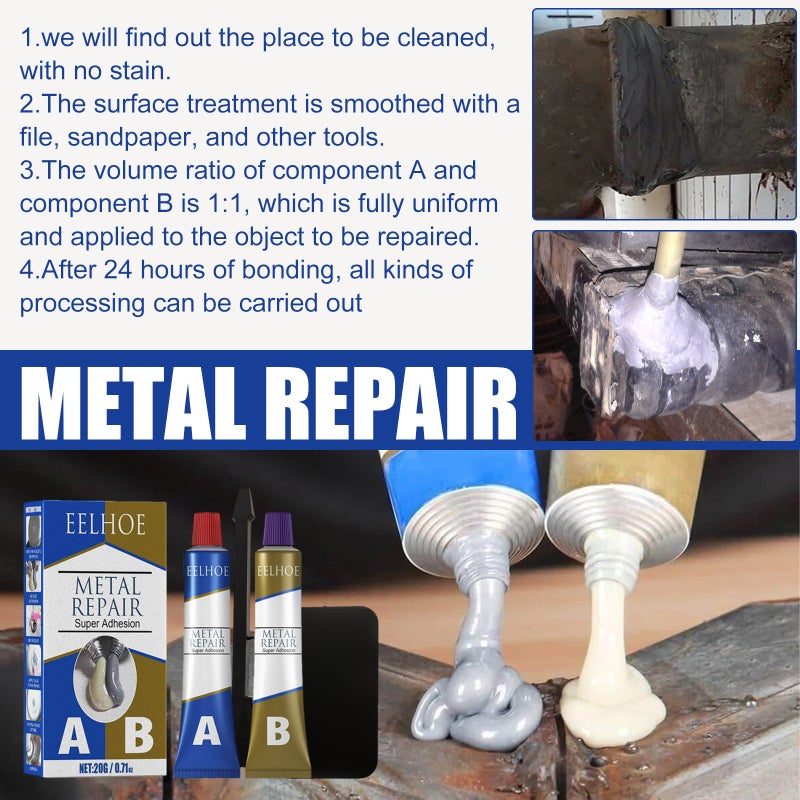 Eelhoe Ab Casting Glue High Temperature Resistant Welding Glue Metal Casting Crack Repair Agent Leak-Proofing Waterproof Welding - Image 5
