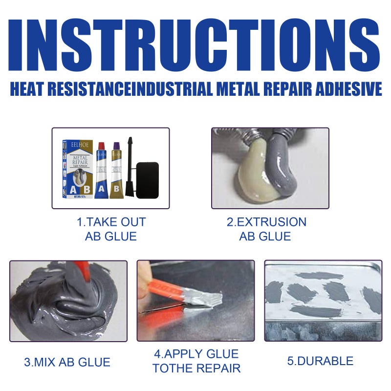 Eelhoe Ab Casting Glue High Temperature Resistant Welding Glue Metal Casting Crack Repair Agent Leak-Proofing Waterproof Welding - Image 4
