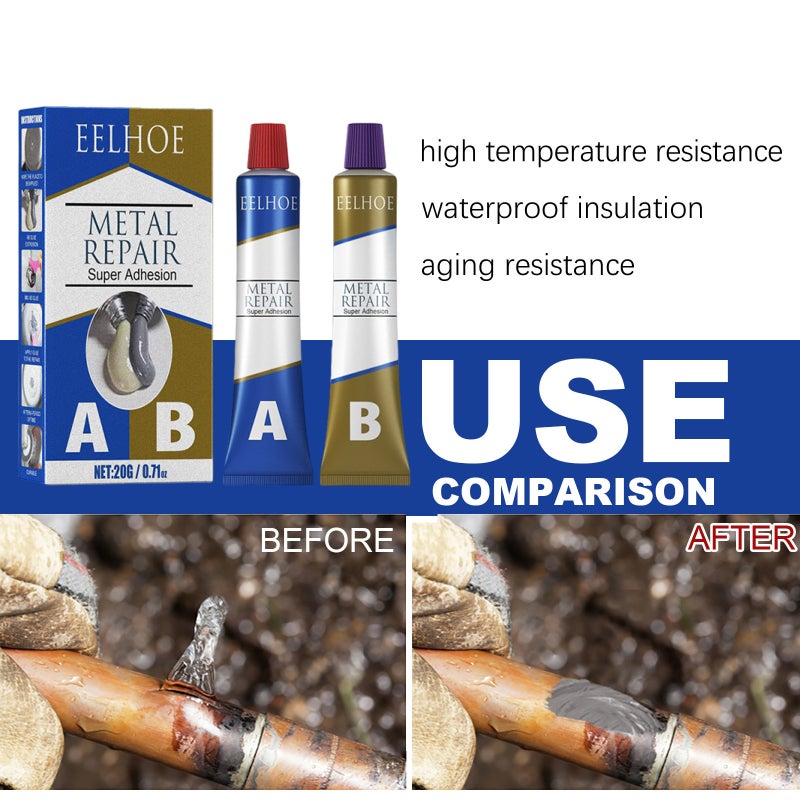 Eelhoe Ab Casting Glue High Temperature Resistant Welding Glue Metal Casting Crack Repair Agent Leak-Proofing Waterproof Welding - Image 3