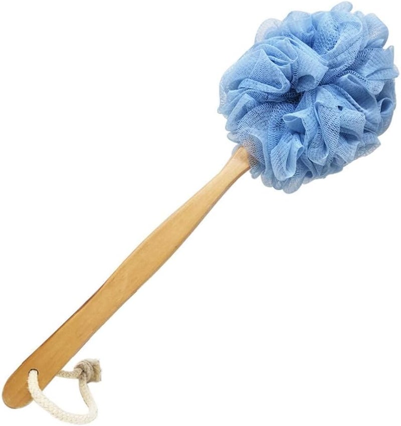 RASDDER Back Scrubber for Shower & Body, Long Handle Bath Brush with Loofah Sponge, Exfoliating Shower Brush for Men and Women - Image 1