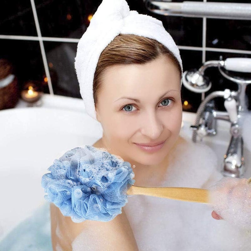 RASDDER Back Scrubber for Shower & Body, Long Handle Bath Brush with Loofah Sponge, Exfoliating Shower Brush for Men and Women - Image 5