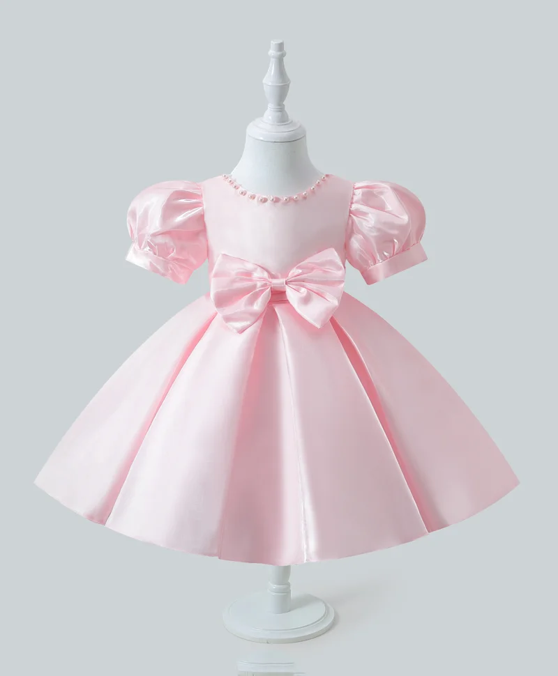 مارك وميا فستان مارك وميا سادة بفيونكة - وردي فاتح