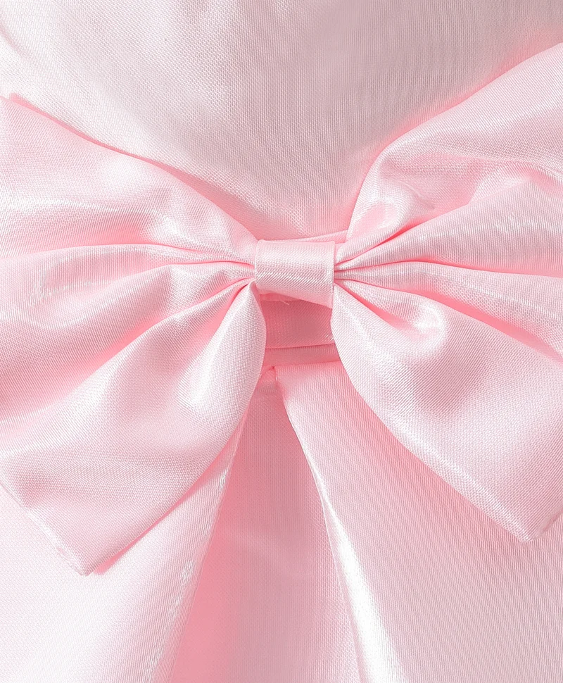 Mark & Mia Mark & Mia Solid Dress with Bow - Light Pink