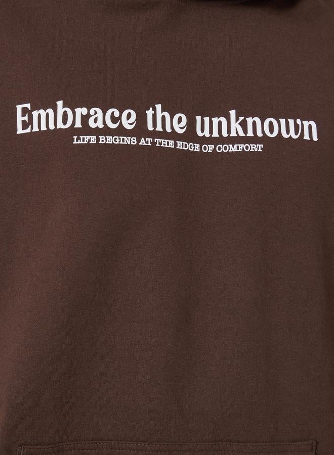 Styli Eco Earth Relaxed Fit Printed Fleece Hoodie - Image 4