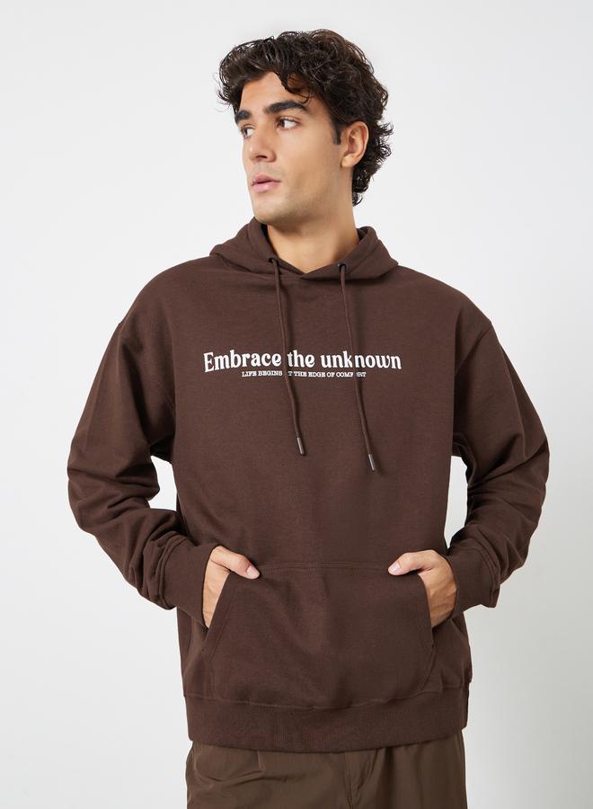 Styli Eco Earth Relaxed Fit Printed Fleece Hoodie - Image 3