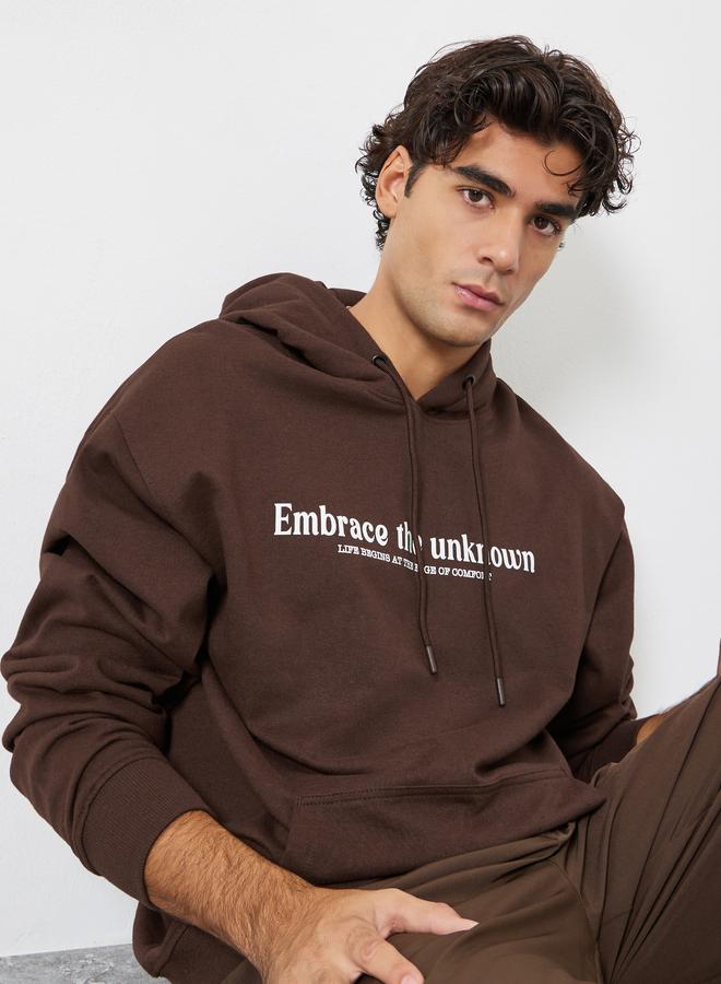 Styli Eco Earth Relaxed Fit Printed Fleece Hoodie - Image 1