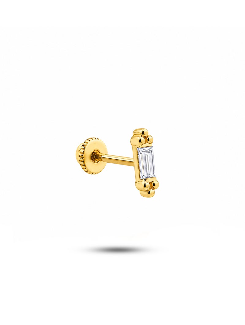 Ruby Art Gold 18K Pure Gold Piercing for women – Hypoallergenic & Premium Shine - 0.56 Gram - Image 1