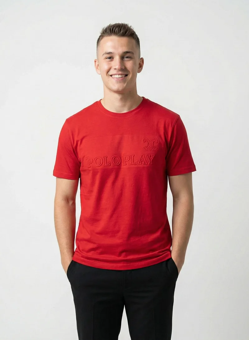 بولو بلاي  Men’s Graphic and Embossed T-Shirt-2 pack