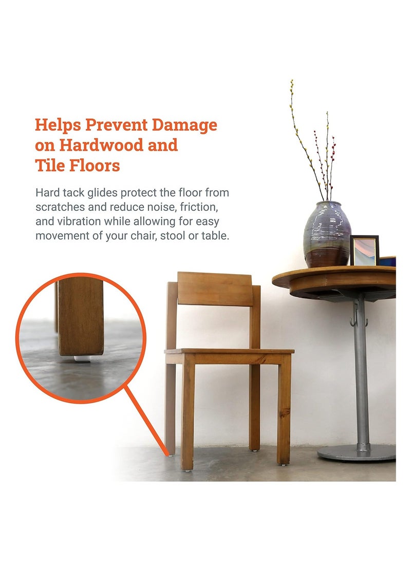 sokany 30 Pieces Furniture Feet Nail, Nylon Chair Glides Sliders Round Head, 18 X 5 Mm Chair Table Legs Feet Protectors Nail Pad for Home Sofa Skid Tile, Decoration Nail on Sliding Disc (White) - Image 5