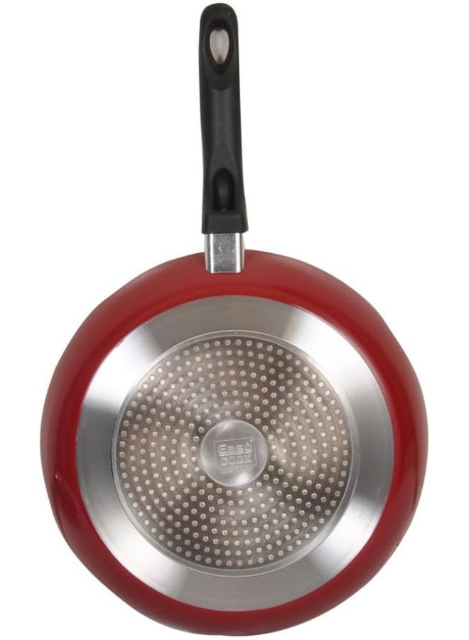 EASY COOK Non-Stick Frypan With Induction Base | Scratch-Resistant Cooking Pan 24Cm Red - Image 2