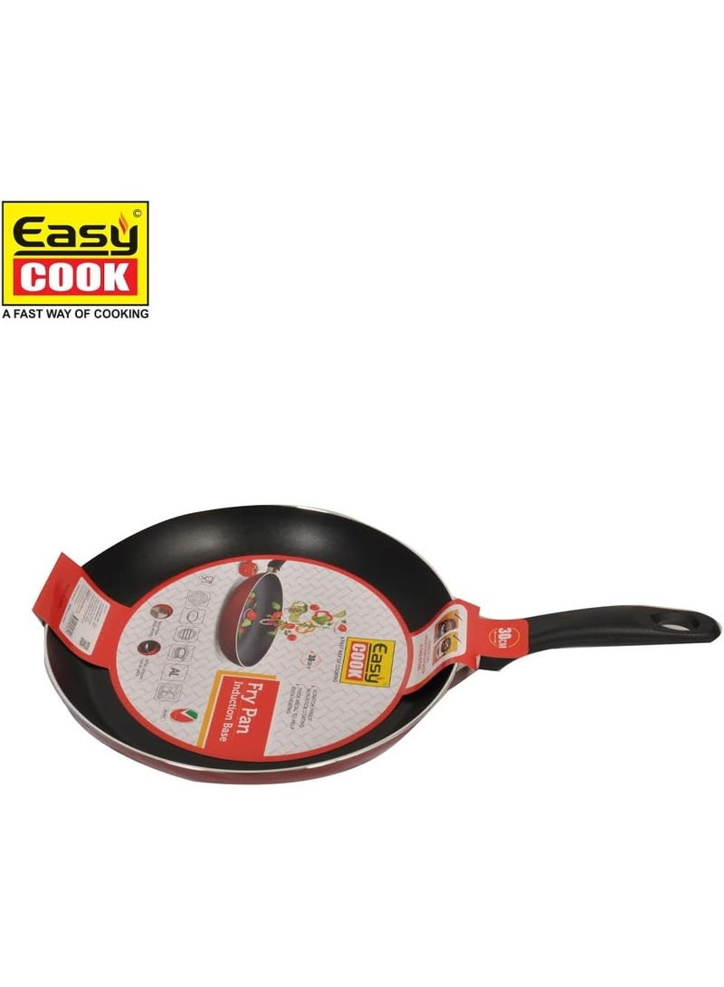 EASY COOK Non-Stick Frypan With Induction Base | Scratch-Resistant Cooking Pan 24Cm Red - Image 4
