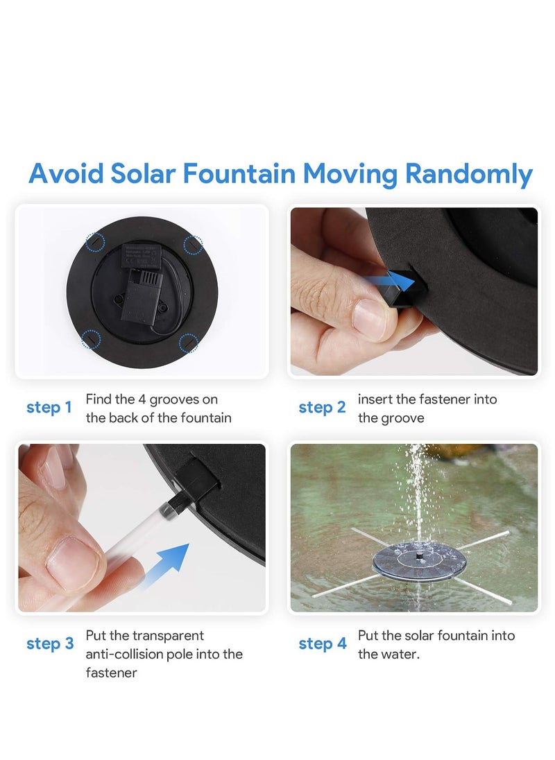 Oasisgalore Solar Fountain, Floating Solar Powered Water Fountain Pump for Garden, Pond, Pool (1.4W)  - Image 5