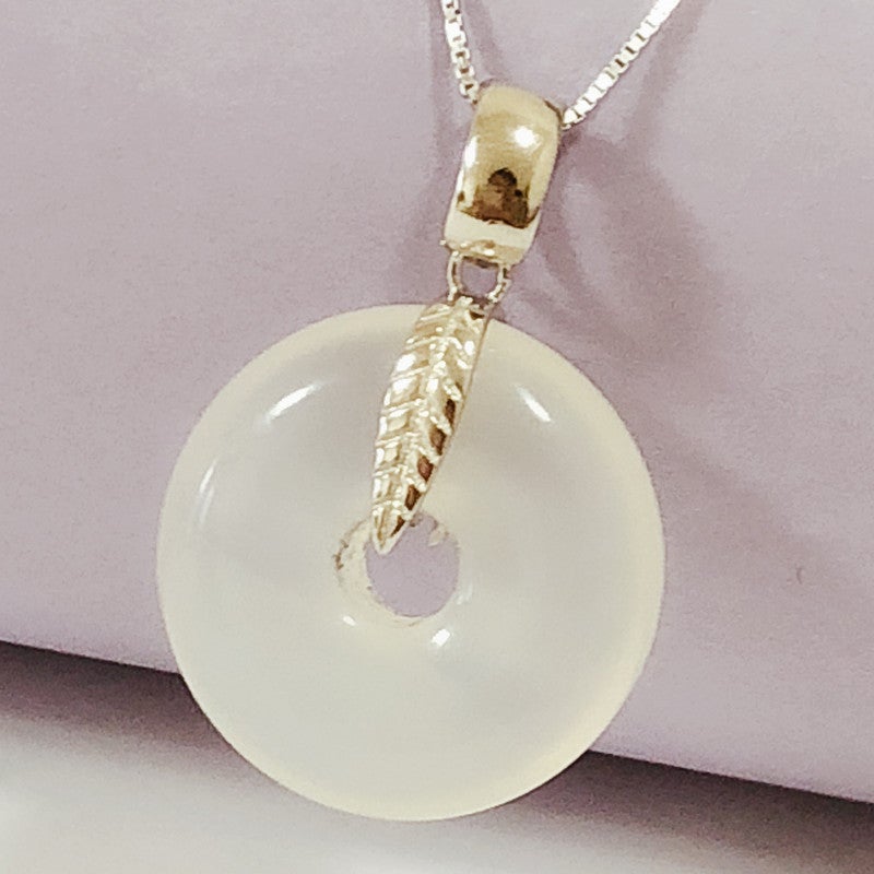S925 Silver Ping An Buckle Pendant Buckle Head Sterling Silver Clip Buckle Jade Emerald Beeswax Pendant Clip Buckle - Image 3