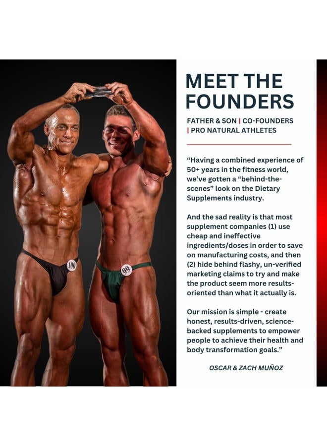 UNALTERED 6 في 1 تريبولوس تيريستريس للرجال - منشط طبيعي لبناء العضلات ومعزز لأكسيد النيتريك - 150 قرصًا - Image 5