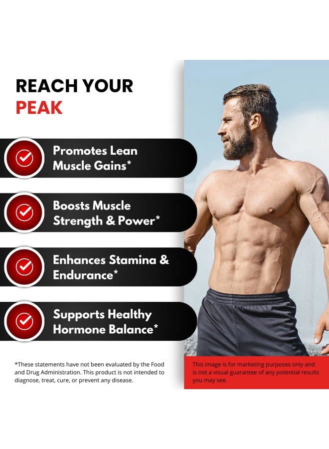 UNALTERED 6 في 1 تريبولوس تيريستريس للرجال - منشط طبيعي لبناء العضلات ومعزز لأكسيد النيتريك - 150 قرصًا - Image 2