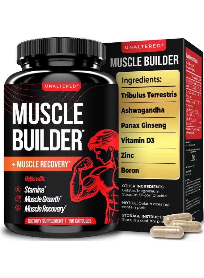 UNALTERED 6 في 1 تريبولوس تيريستريس للرجال - منشط طبيعي لبناء العضلات ومعزز لأكسيد النيتريك - 150 قرصًا - Image 1