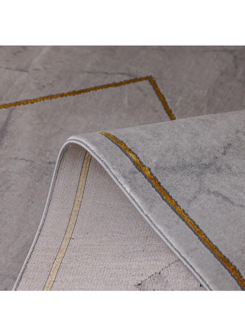 DANUBE HOME Venice Modern Transitional Rug  Polyester Area Rug Floor Covering L180xW120cm-Black & White  - Image 2