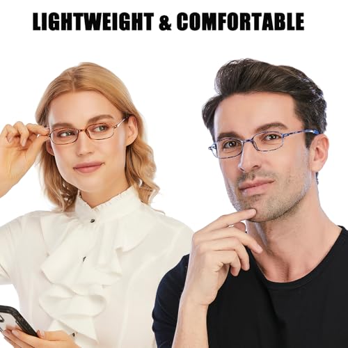 AQWANO 4 Pack Computer Reading Glasses Blue Light Blocking Lightweight TR90 Flexible Frame UV400 Protection Readers for Women Men +2.75 - Image 4