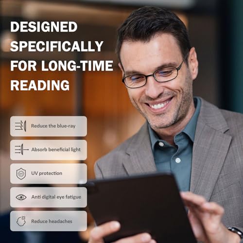 AQWANO 4 Pack Computer Reading Glasses Blue Light Blocking Lightweight TR90 Flexible Frame UV400 Protection Readers for Women Men +2.75 - Image 5
