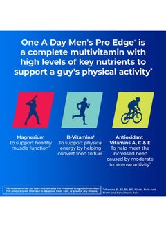 ONE A DAY One A Day Men's Pro Edge Multivitamin, Supplement with Vitamin A,C,D, E and Zinc for Immune Health Support and Magnesium for Healthy Muscle Function, 50 Count  - Image 4