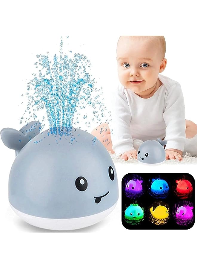 IAF Toys Whale Automatic Spray Water Bath Toy with Double Layer Waterproof, LED Light, Induction Sprinkler Bathtub Shower Toys for Toddlers Kids Boys Girls, Pool Bathroom Toy for Baby - Image 1