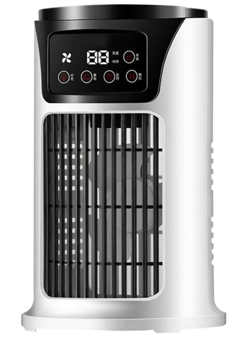 Portable cooling fan, 6 speeds, touch screen, evaporative personal cooler with timer, quiet cooling fan for home, office, and bedroom