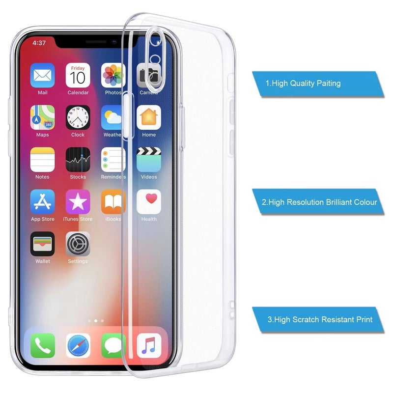 Realcase غطاء خلفي مصمم لجهاز iPhone X/XS | غطاء شفاف | مرن رقيق يناسب بشكل مثالي | حماية كاملة 360 من الصدمات غطاء خلفي TPU (شفاف) - Image 2