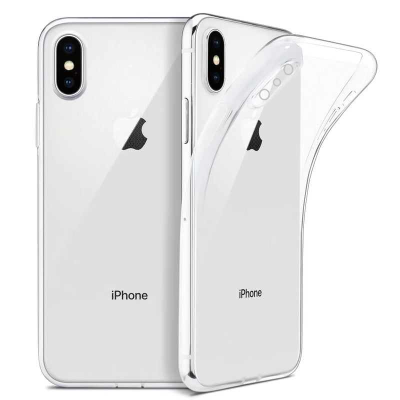 Realcase غطاء خلفي مصمم لجهاز iPhone X/XS | غطاء شفاف | مرن رقيق يناسب بشكل مثالي | حماية كاملة 360 من الصدمات غطاء خلفي TPU (شفاف) - Image 1