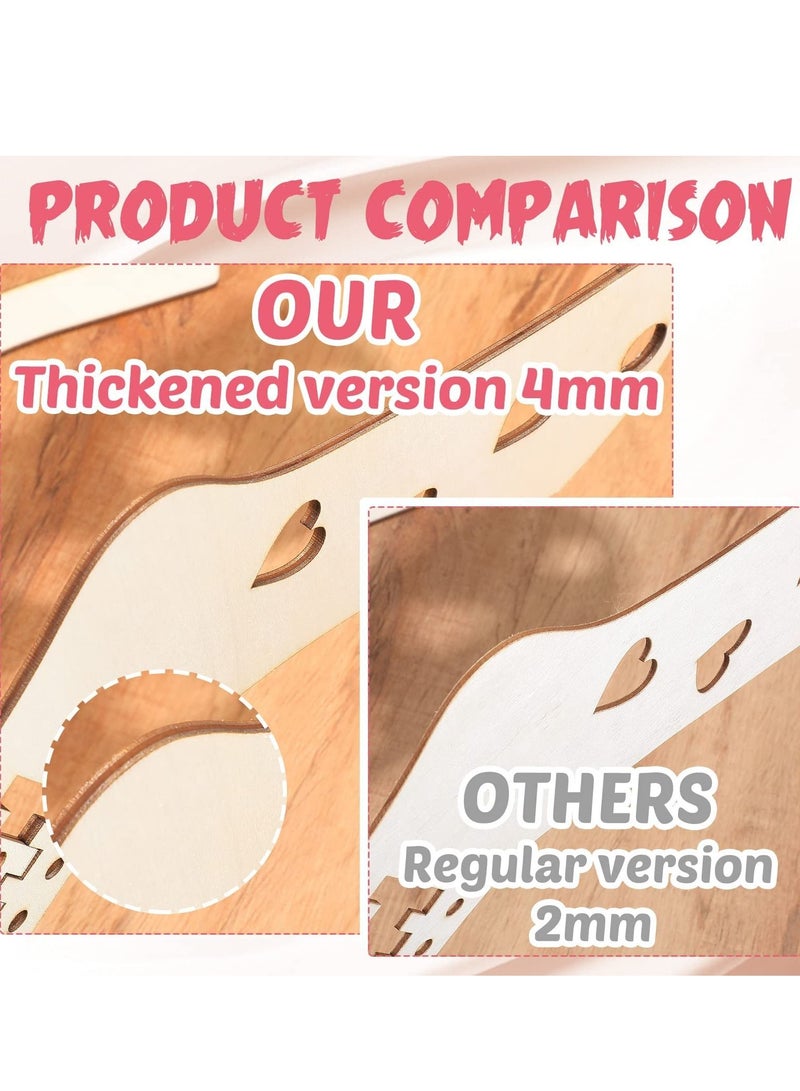 Y&D SYOSI Wooden Sock Blockers for Knitting, Adjustable Blocker Knitting Crochet Stocking Display Molds Knit Form Stretchers (4 Pieces)  - Image 2