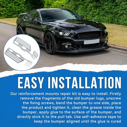 SeDeplacer Front Bumper Tabs/Reinforcement Mounts/Repair Kit Compatible with Ford Mustang 2015 2016 2017, For Front Bumper - Image 4
