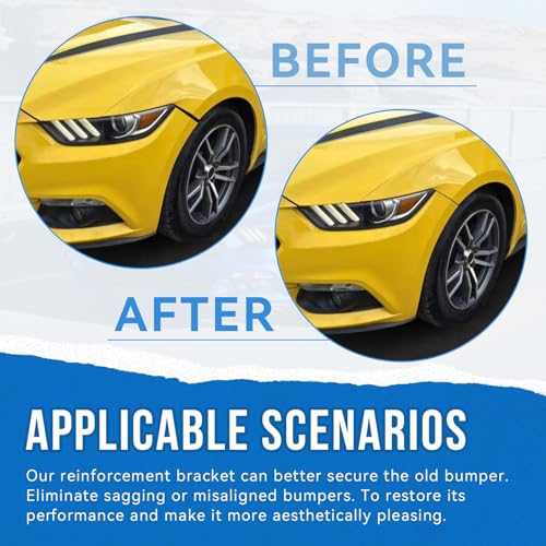 SeDeplacer Front Bumper Tabs/Reinforcement Mounts/Repair Kit Compatible with Ford Mustang 2015 2016 2017, For Front Bumper - Image 3