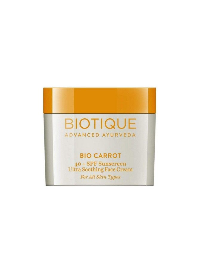 Biotique Botanicals Bio Carrot Spf40 Sunscreen Ultra Soothing Face Cream (For All Skin Types) - Image 4
