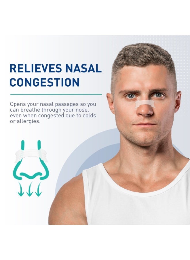 بريث رايت Extra Strength Clear Nasal Strips (44 Strips) â Instant Congestion u0026 Snoring Relief, Hypoallergenic for Sensitive Skin, Day/Night Use - Image 4