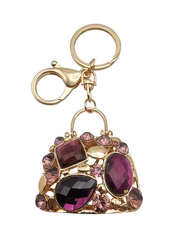 NIBEMINENT Stylish Design Key Chain Gold/Purple - Image 1