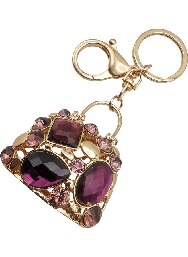 NIBEMINENT Stylish Design Key Chain Gold/Purple - Image 2