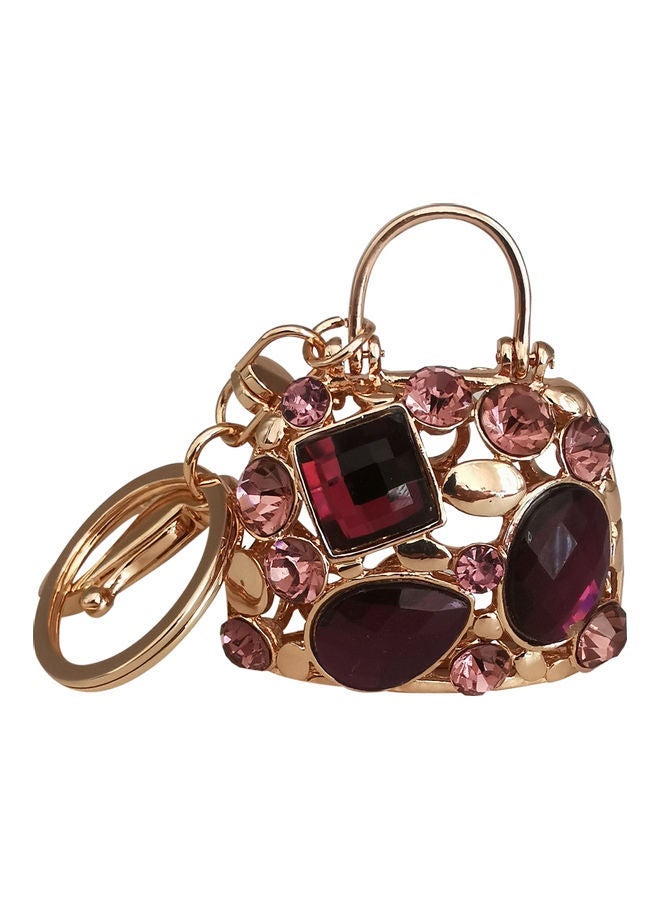 NIBEMINENT Stylish Design Key Chain Gold/Purple - Image 3