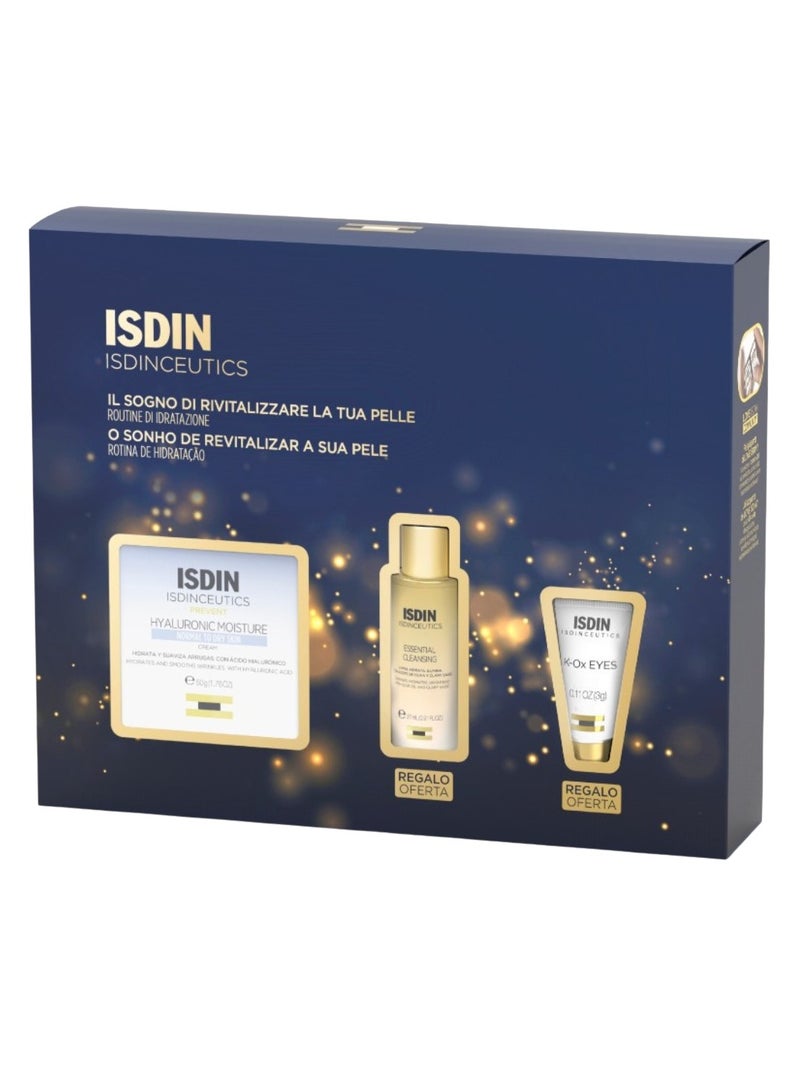 Isdinceutics Hyaluronic Moisture Normal 50g + Essential Cleansing 27mL + K-Ox Eyes 3mL - Image 1