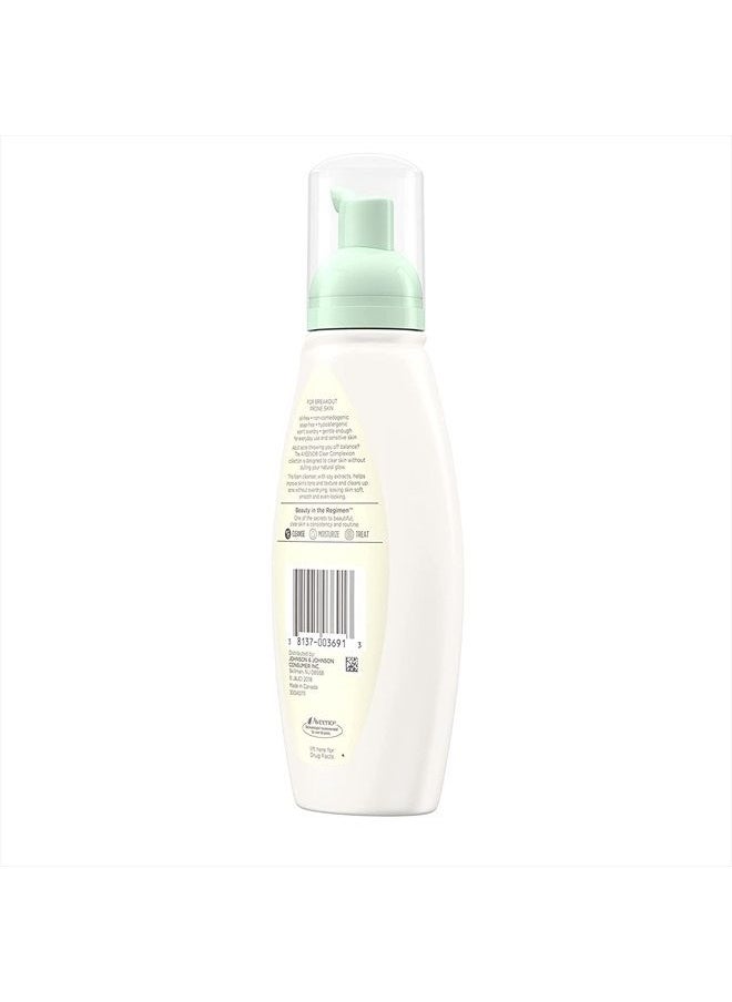 Aveeno - Clear Complexion Foaming Oil-Free Facial Cleanser with Salicylic Acid for Breakout Prone Skin, Face Wash with Soy Extracts, Hypoallergenic and Non-Comedogenic, 6 fl. oz (Pack of 2) - Image 1