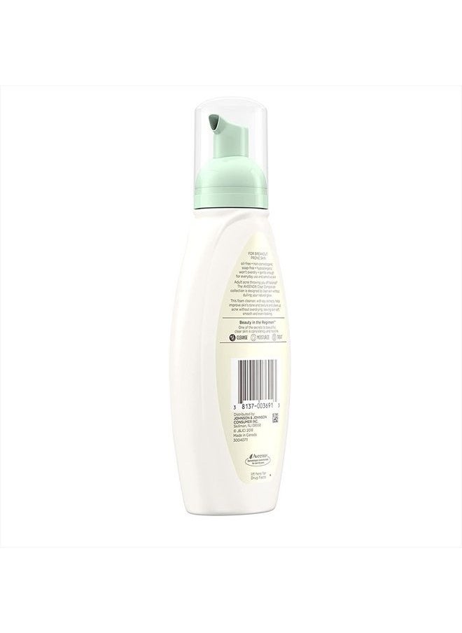 Aveeno - Clear Complexion Foaming Oil-Free Facial Cleanser with Salicylic Acid for Breakout Prone Skin, Face Wash with Soy Extracts, Hypoallergenic and Non-Comedogenic, 6 fl. oz (Pack of 2) - Image 1
